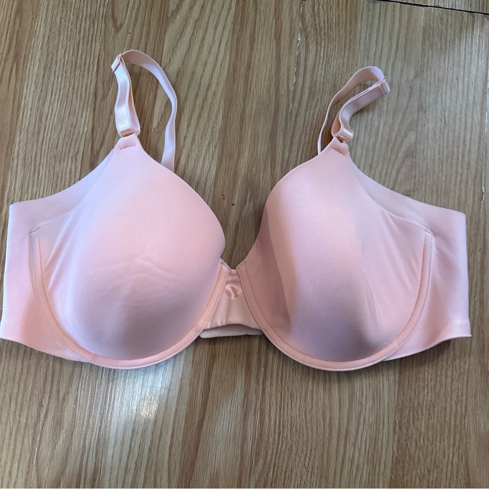 Olga GB0561A No Side Effects Underwire Contour Bra 42C Pink Adjustable